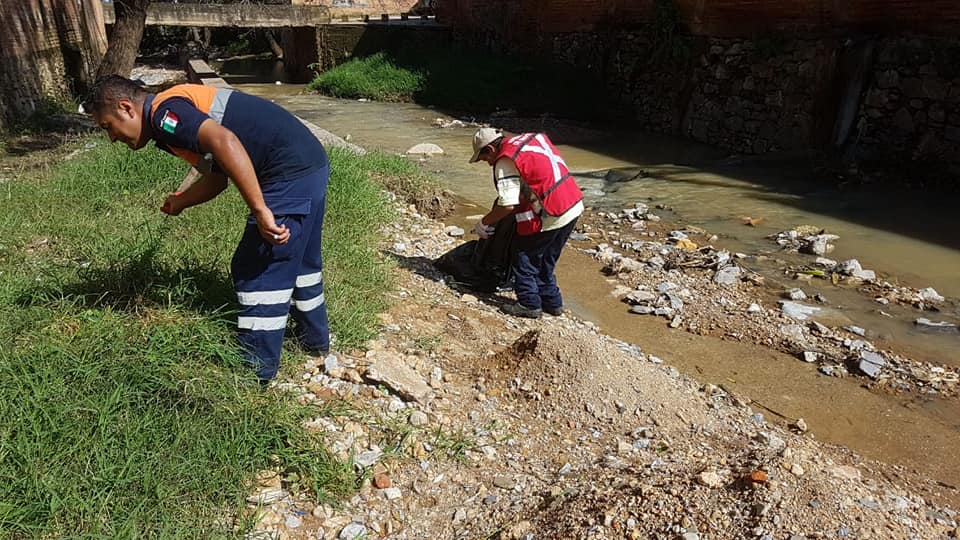 Protección Civil realiza labores de limpieza en barrancas